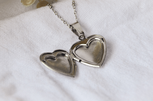 Locket w/ White flowers