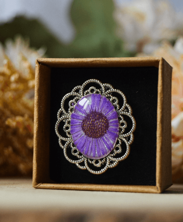 Anel purple flower